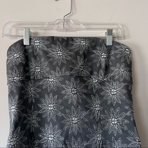 Anthropologie Ruth Dress Floral Strapless Gray Size 4 - Picture 4 of 14